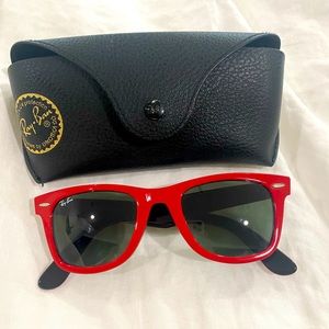 Red Ray Ban Wayfarer Sunglasses RB2140